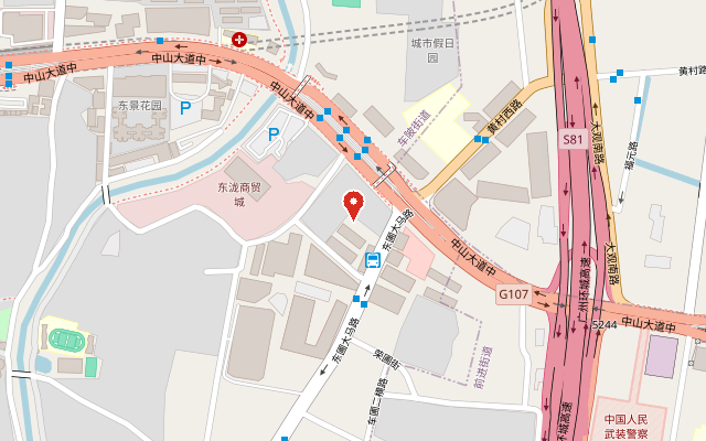 Mapa da região do hotel
