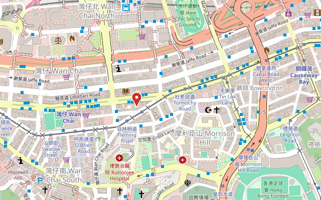 Mapa da região do hotel